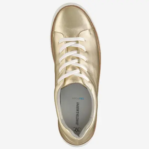 Johnston & Murphy Callie Lace-To-Toe Gold Metallic Sneaker Women’s 8.5 - Image 2