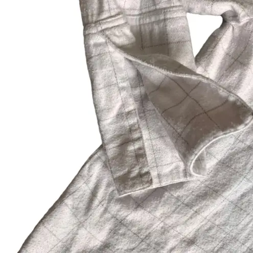 Madewell  white gray plaid size small flannel button up - Image 7
