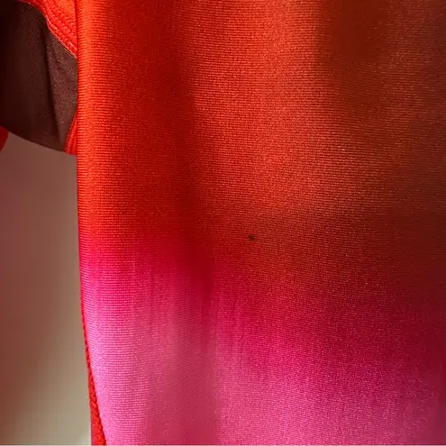 Terez NWOT Women’s Red Pink Purple Gradient Tie Dye Leggings, Size L