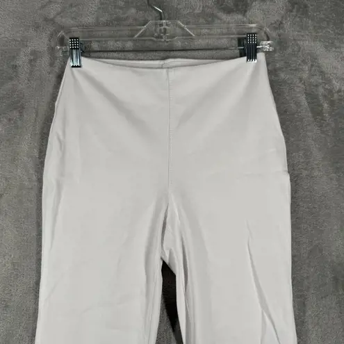 Lysse Pants Women White High Waist Flare Frayed Hem Stretch Casual Pants Size S