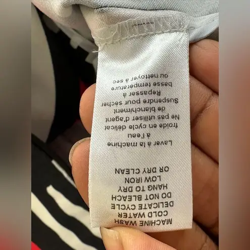 Abbie Mags Aztec Print Two Button Notch Lapel Vintage Boxy Blazer Size SP Red