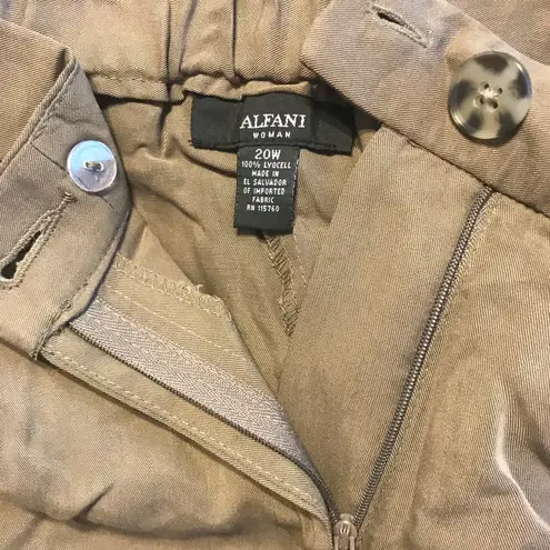 Alfani Pants Wide Leg in Warm Taupe Sz 20W BNWT Soft Shine Professional Pants