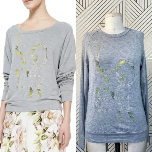 Haute Hippie  Lover Floral Print Jersey‎ Sweatshirt