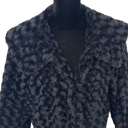 Fever Faux Fur Cropped Shrug Jacket Black Size XL
