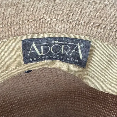Adora Tan Wool Polyester Blend Hat Woman's OS