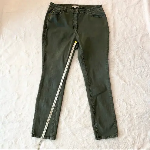 Woman Within  Pine Green Stretch Skinny Jeans Size 14W