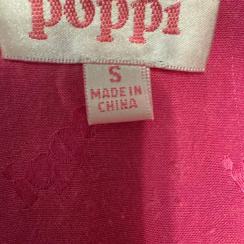 Poppi Vibrant Pink Silky Women's Pajama Shirt & Pant size S