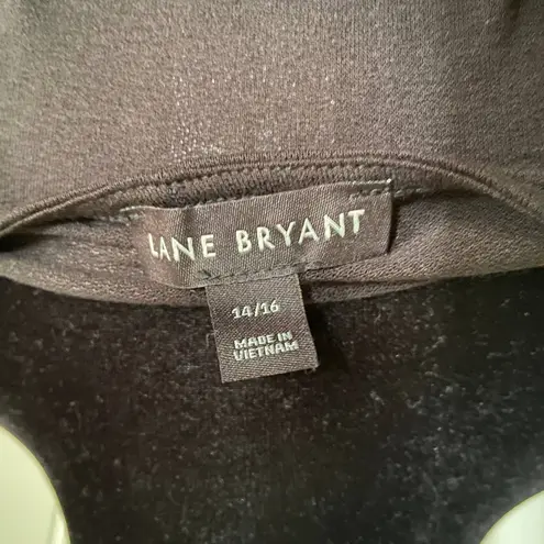 Lane Bryant  Womens Tank Top Size 14 16 Illusion Collection Black Twist Front NEW