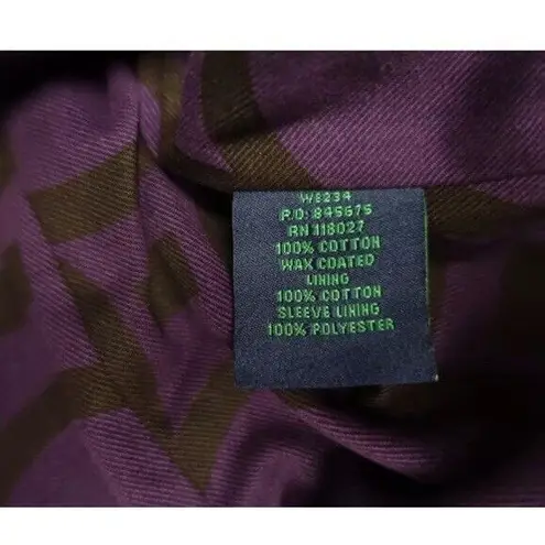 BODEN ST BLACK TAN STITCHING WAXED COTTON UTILITY JACKET SZ 2