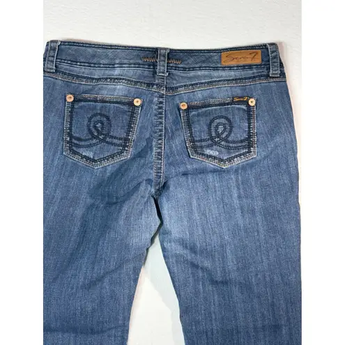 Seven7 Luxe midrise Bootcut Jeans Women's Size 16 Blue Wash Denim Stretch