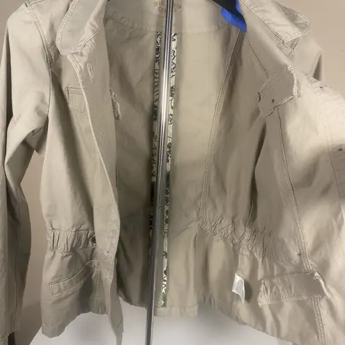 Riders Copper Womens Large Khaki Field Safari Jacket Tan Outdoor Utility Tan