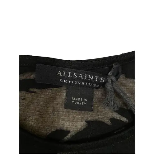 ALLSAINTS Nwt  Beta Long Sleeve Drawstring Mesh Top