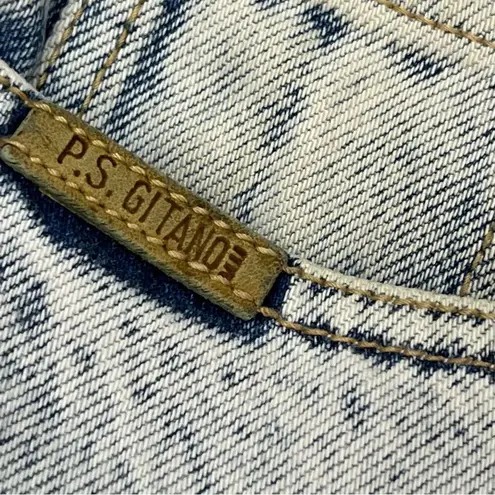 PS Gitano Vintage 80’s Acid/ Bleach Wash SUPER High Waist Jeans 28