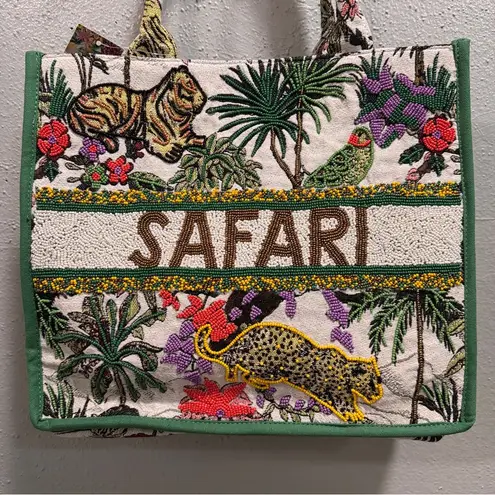 VIRAL America & Beyond Safari Beaded Tote Bag