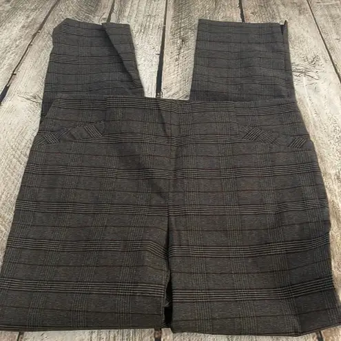 Van Heusen gray plaid stretch pull-on pants 4S