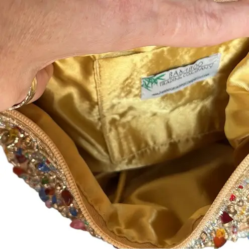 Sand Blossom Wristlet Bag Retailed for 98.00 Gold