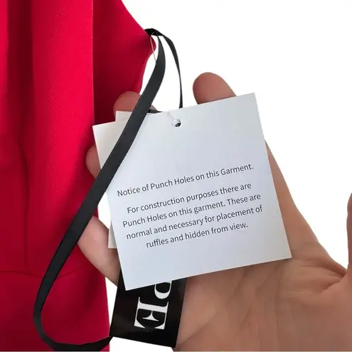 XScape Red Spaghetti Strap V Neck Full-Length Evening Gown Dress 6 Red