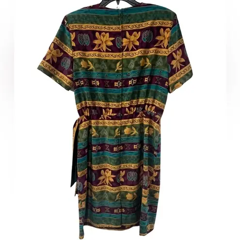 Sag Harbor , Multicolor tropical print Wrap dress