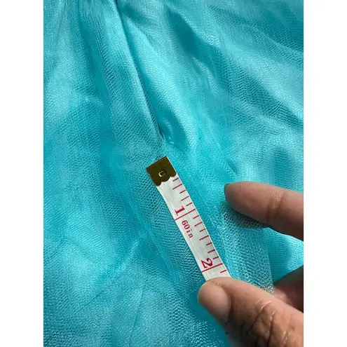 Terani Couture Formal Gown Women's Med Blue Embellished Strapless A-Line Maxi