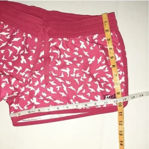 Firefly Swim Shorts Pockets Drawstring Fuchsia & White Seagulls Print Size M Pink Size M