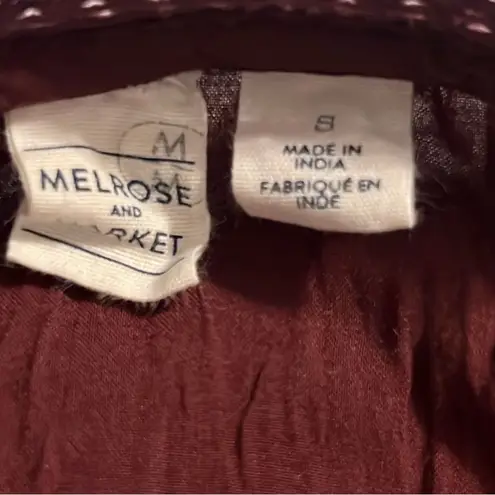 Melrose and Market Y2K Crochet Trim Top Size S Babydoll Sleeveless Tiered Boho