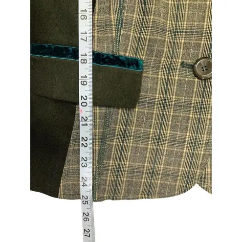 cj banks Women's Emerald Essence Plaid Blazer