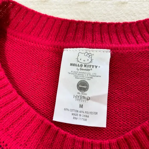 Sanrio Hello Kitty Graphic Red Crew Neck Sweater Size M Red Size M