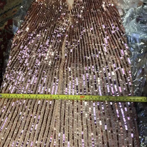 Mac Duggal SLEEVELESS FAUX WRAP SEQUIN EMBELLISHED CUT OUT BACK price$698