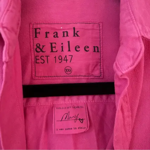 Frank & Eileen Mary Hot Pink Shirt Dress Famous Denim Hot Pink Size XXS Tattered
