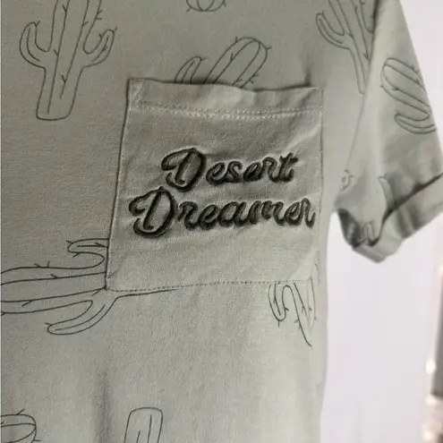 Electric Pink Women’s Cactus Print Tee – Size Small