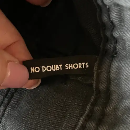 RES Destroyed Distressed No Doubt Black Denim Loose Fit Jean Shorts Size 26