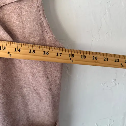 Paulette Gabrielle Pink Brown Knit Drape Front Vest Cardigan OS Cozy Layering Size undefined