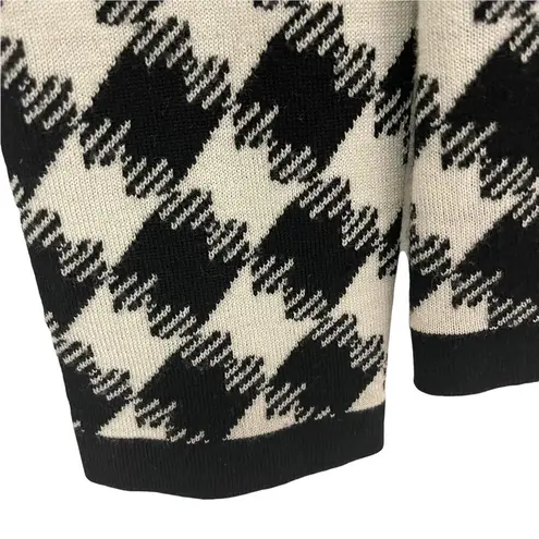 Pendleton Petite 100% Merino Wool Cardigan Buttons Pockets Houndstooth Medium