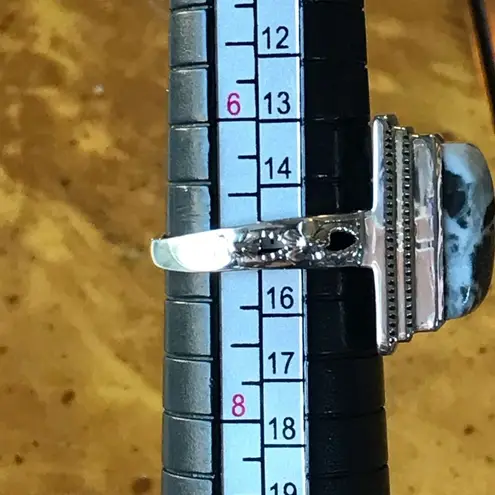 Genuine White Buffalo Turquoise Sterling Silver Ring Size 7