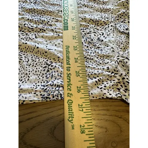 Lysse Size 3X White Floral Sullivan Jersey Ruffle Tee Top Short Sleeve Office