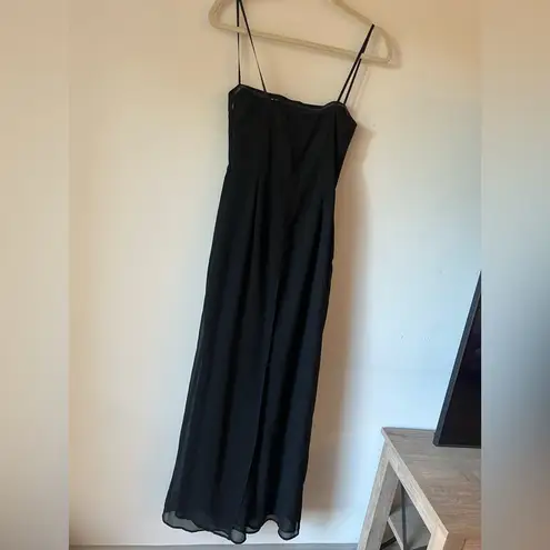 XScape Women’s Black Strapless Wide Leg Sheer Overlay Cocktail Jumpsuit Size 2P - Image 7