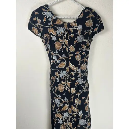 All that jazz Vintage 90's Dress Maxi Floral Short Sleeve A Chorus Line Dress