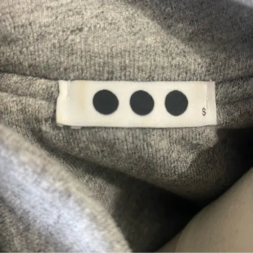 Three Dots Gray Faux Fur Vest Size S | Button Front Sweatshirt Trim Layering