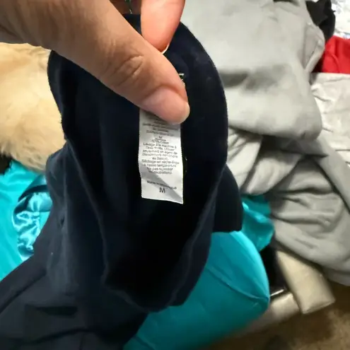 Blue Fitted Crew Neck Short Sleeve Tee Size M