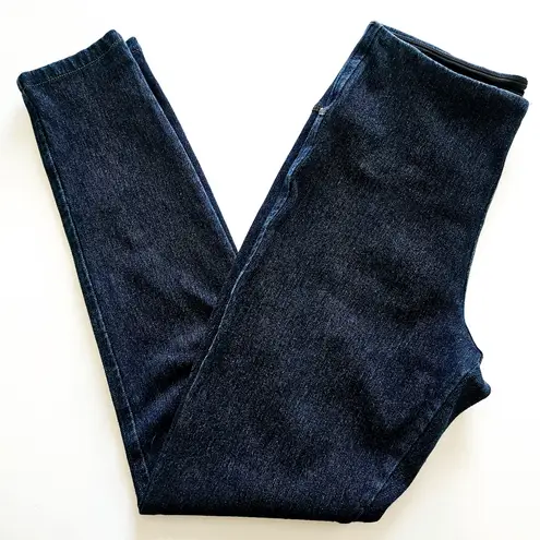 Lysse Indigo Toothpick Tummy Control Denim Legging Size Medium