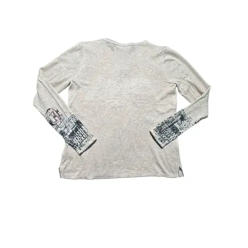 Leo & Ugo M Paris Collection Sweater Eiffel Tower Hot Air Balloon Embellished I2 Size M