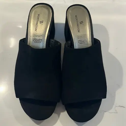 Worthington  Black Mules Classic Style