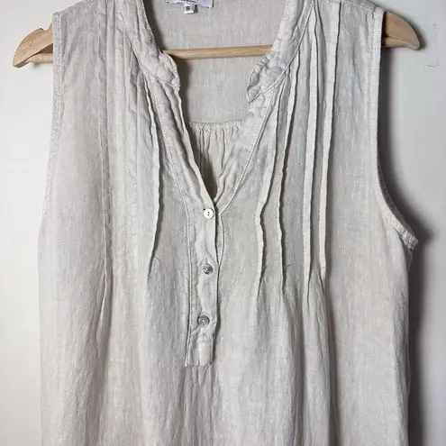 Rosemarine Dress 100% Linen Made In Italy Midi Short Sleeves S Eyelet Fl…