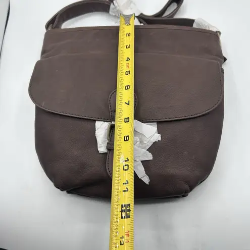 Fat Face Hetti Brown Pebbled Leather Crossbody Bag British Designed NEW w/ TAG