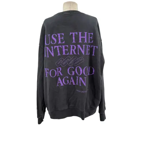 The Mayfair Group Anti Digital Dysphoria Collective Crewneck Sweatshirt One Size Gray Size undefined