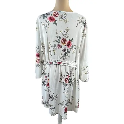 Lavishe Tunic Dress Floral Lightweight V