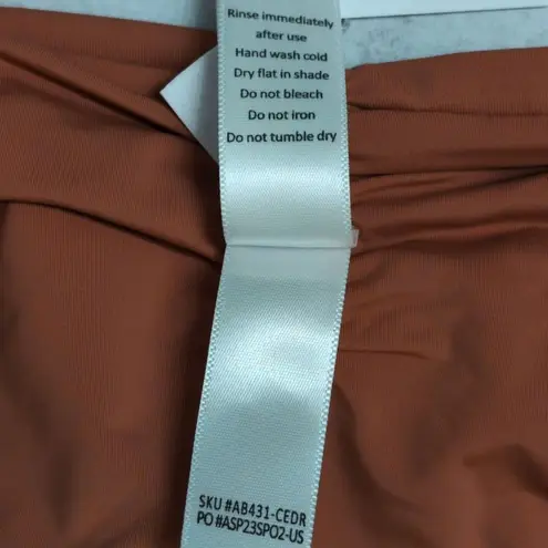 ANDIE NWT Symi Bottom Cedar Ruched Back Waistband Swim AB431 Size L