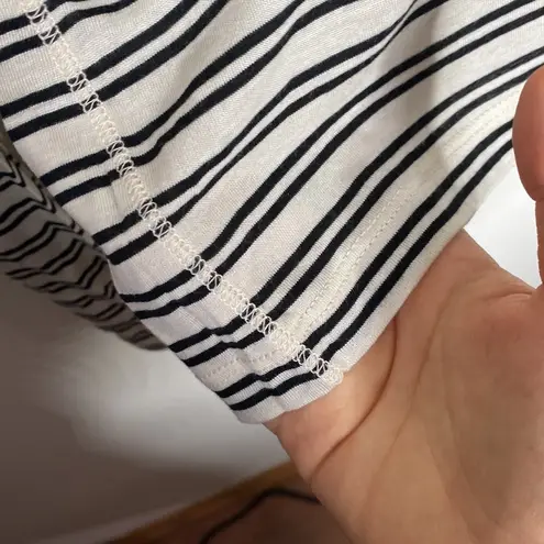 La ligne Charley striped silk blend Henley size XS Black