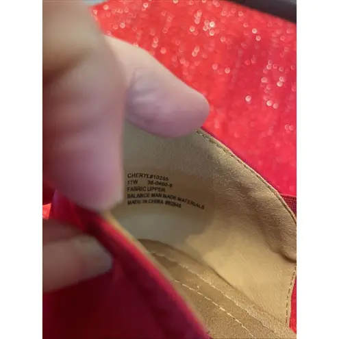 Comfortview Women's The Cheryl Flat 11 Wide Red