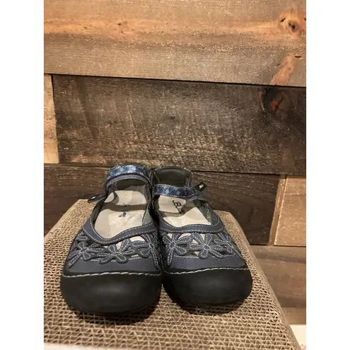 Jambu JBU By Wildflower Encore Mary Jane Shoes Blue Leather 7.5 M Outdoor